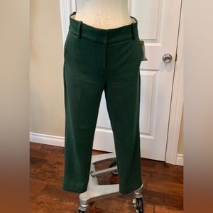 J. Crew 365 Forest Green "Cameron” Cropped Pants Size 4